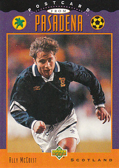 Ally McCoist Scotland Upper Deck World Cup 1994 Eng/Ita Postcard from Pasadena #UD08